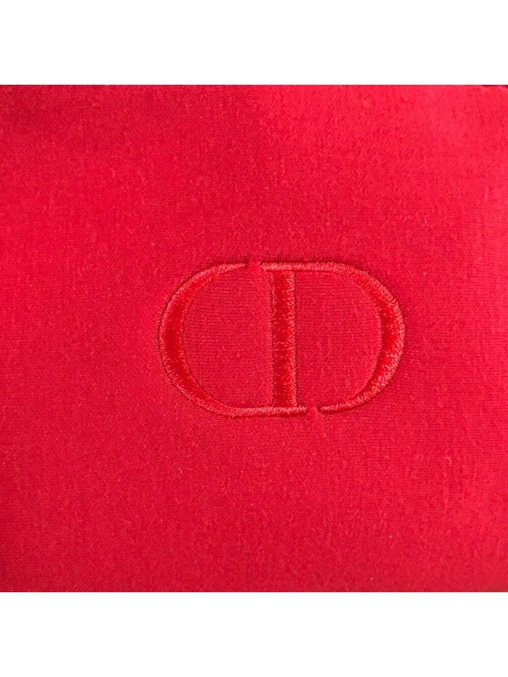 Dior Beauty Makeup Logo Small Luxury Pouch Gift Authentic Red - Picture 13 of 17